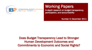 Does Budget Transparency Lead to Stronger Human Development Outcomes?